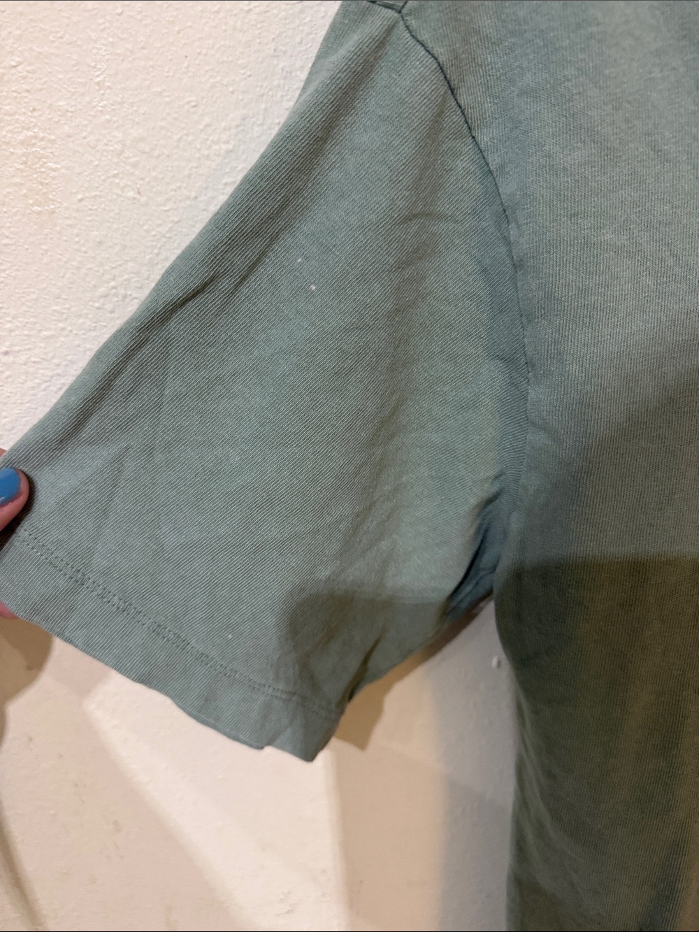 Double Zero Sage Short-Sleeve Romper with Front Pockets - Picture 5 of 9